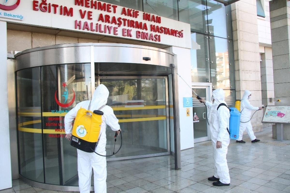Hastaneler dezenfekte edildi