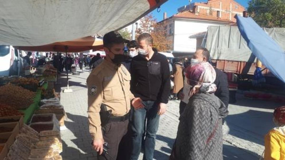 Emet pazarında Korona vir&uuml;s denetimi