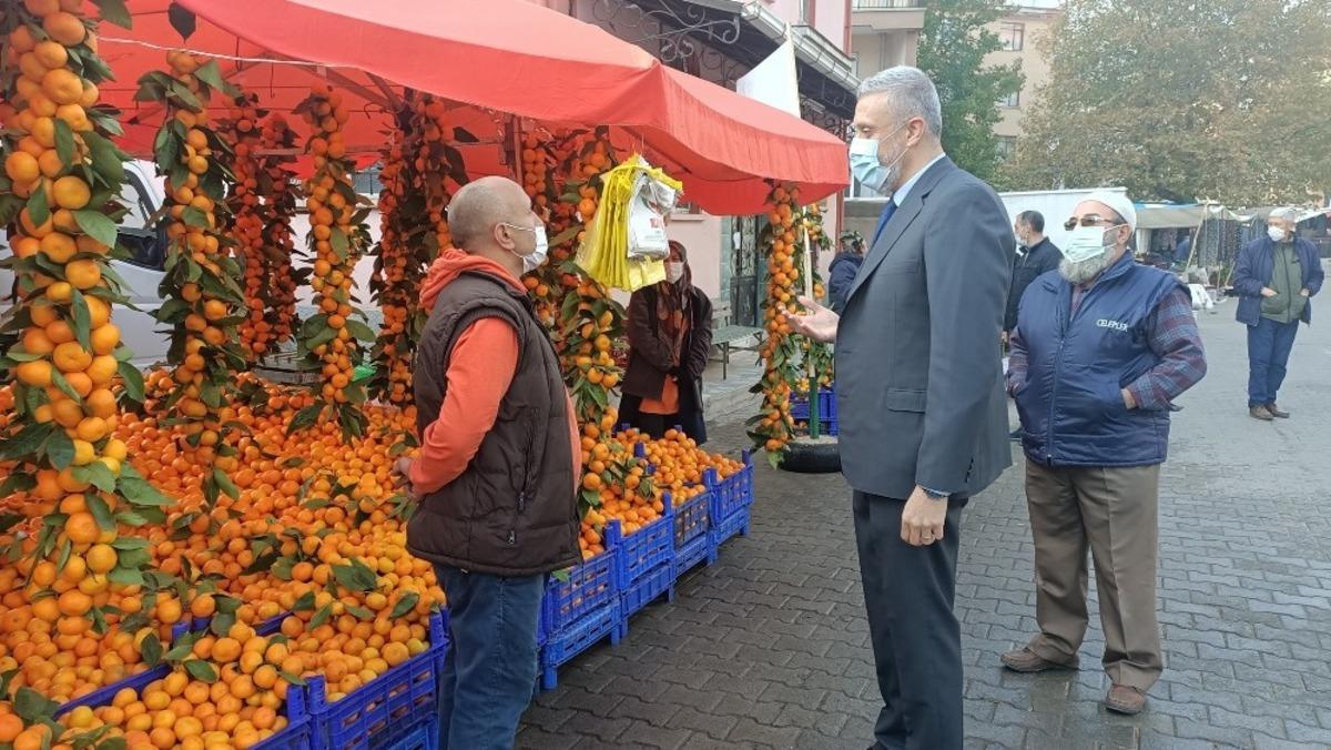 Başkan Bi&ccedil;er, halk pazarını denetledi