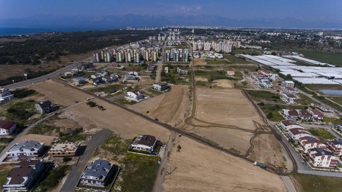 Antalya&rsquo;da şehrin g&ouml;beğine buğday tarlası