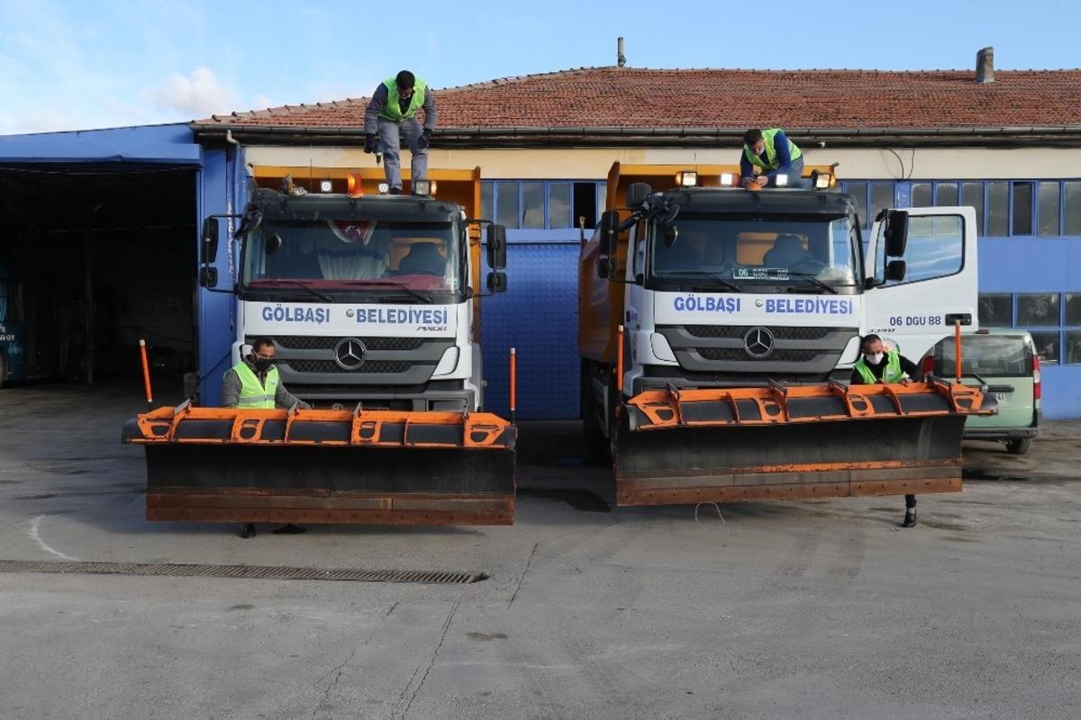 G&ouml;lbaşı Belediyesi kış hazırlıklarına başladı