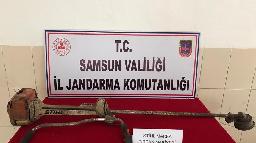 Ot bi&ccedil;me makinesi hırsızlığı iddiasına g&ouml;zaltı