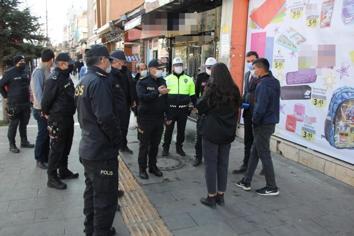 Kars İl Emniyet M&uuml;d&uuml;r&uuml; Sağdı&ccedil;&rsquo;tan Covid-19 denetimi