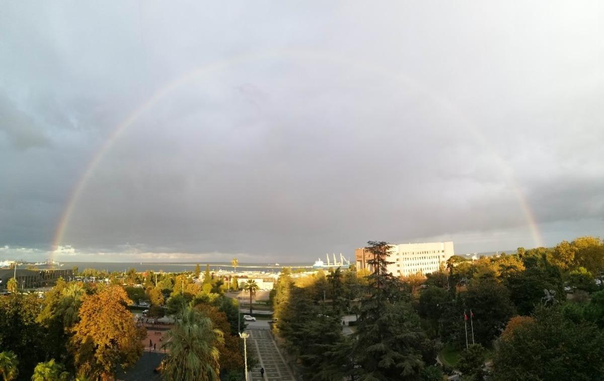 Samsun&rsquo;da g&ouml;kkuşağı g&uuml;zelliği