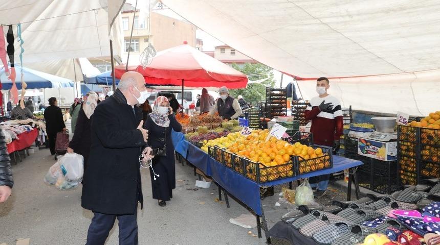 Başkan Bıyık&rsquo;tan Pazar denetimi