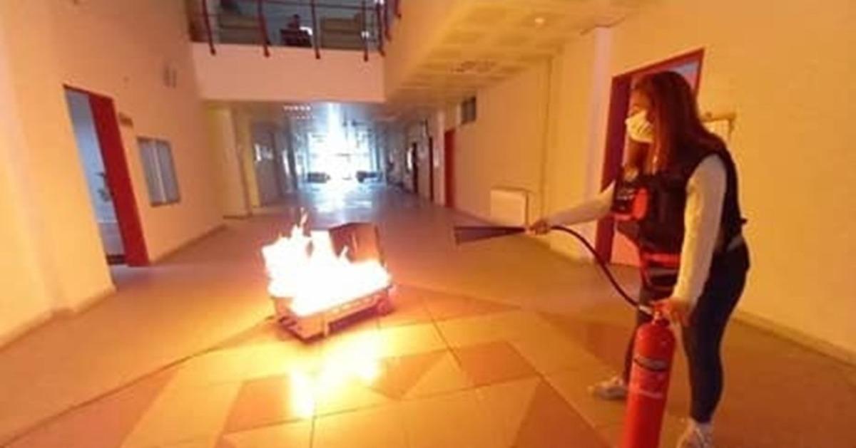 AD&Uuml;&rsquo;de yangın,  arama-kurtarma ve tahliye tatbikatı d&uuml;zenlendi