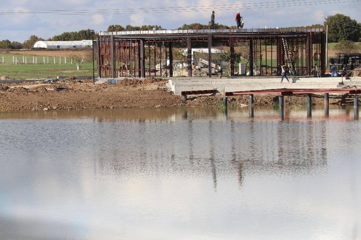 Ergene Belediyesi Velimeşe G&ouml;let Projesi hızla y&uuml;kseliyor