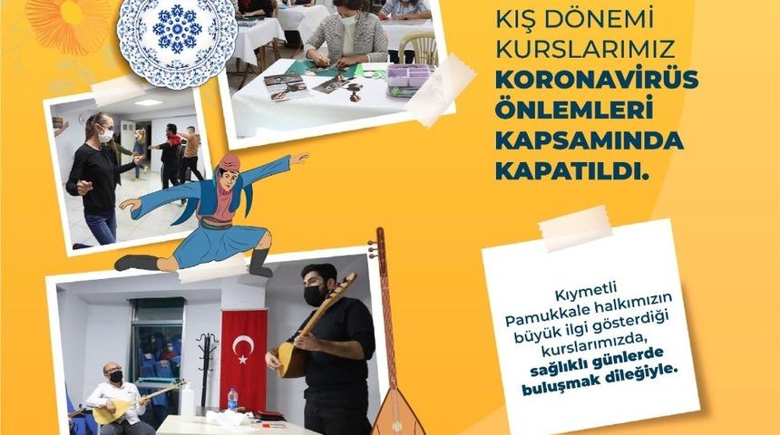 Tedbirler kapsamında Pamukkale Belediyesi kurslara ara verdi