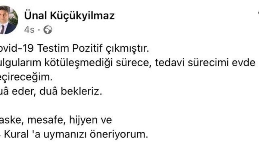 Başhekim Küçükyılmaz korona virüse yakalandı