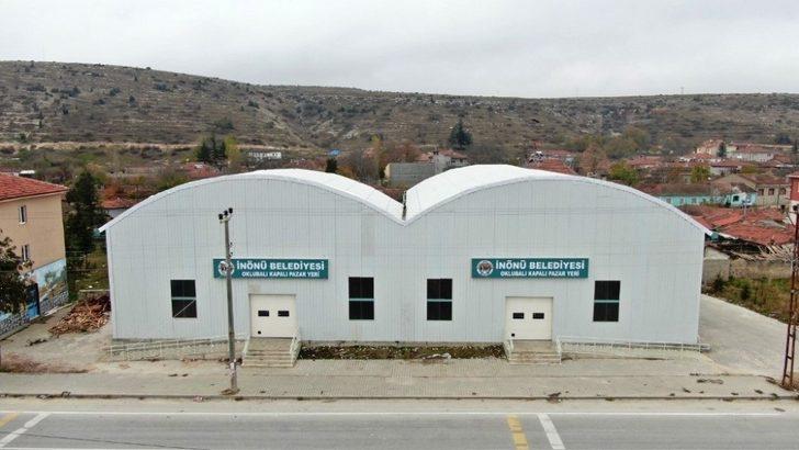 Oklubalı pazar yeri cephesinin kaplama çalışması tamamlandı G2