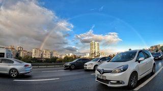 İstanbul'da gökkuşağı sürprizi