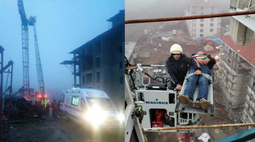 35 metrede nefes kesen anlar! Yaralı iş&ccedil;i b&ouml;yle kurtarıldı