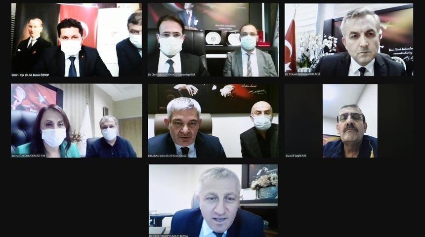 Bakan Koca, 7 ilin sağlık m&uuml;d&uuml;r&uuml; ile video konferansta bir araya geldi