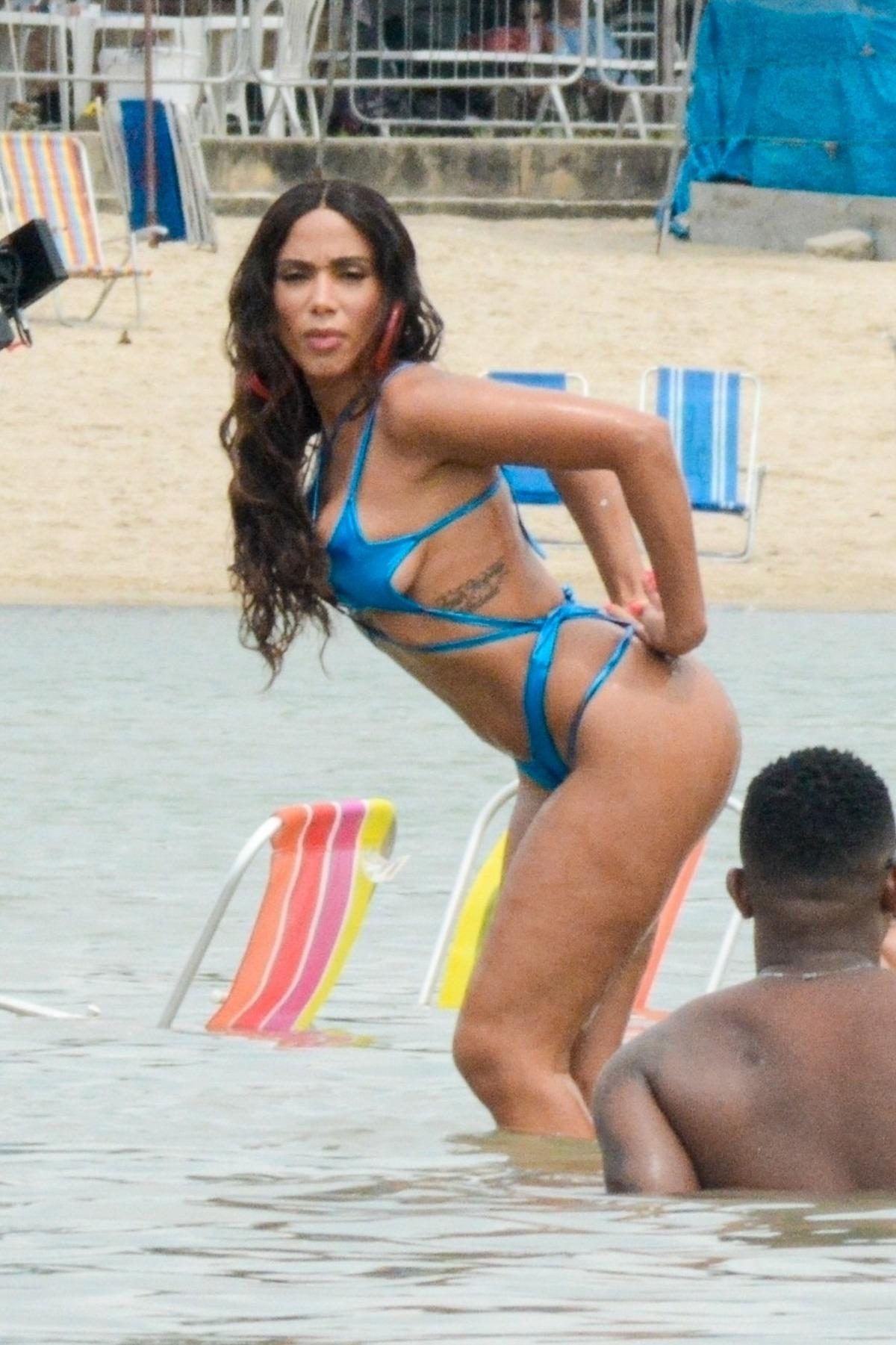 Anitta Rio de Janeiro'da klip &ccedil;ekerken g&ouml;r&uuml;nt&uuml;lendi