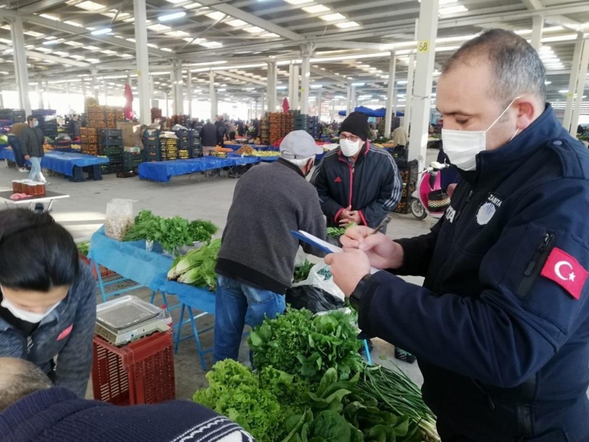 Sarayk&ouml;y&rsquo;de pazar esnafına HES kodu denetimi yapıldı