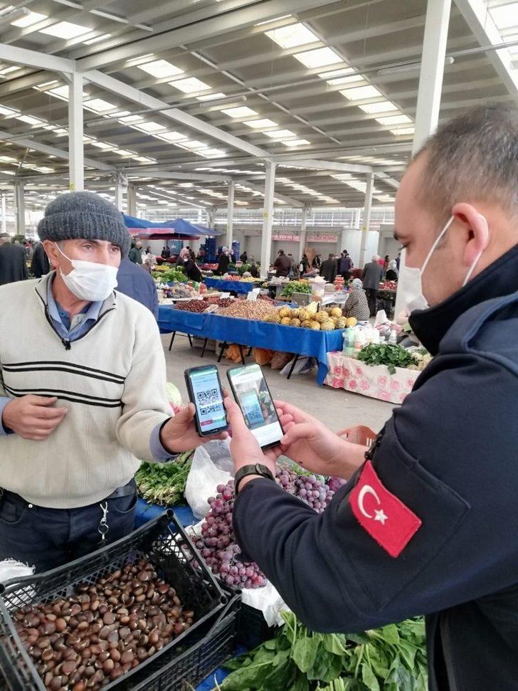 Sarayköy’de pazar esnafına HES kodu denetimi yapıldı G3