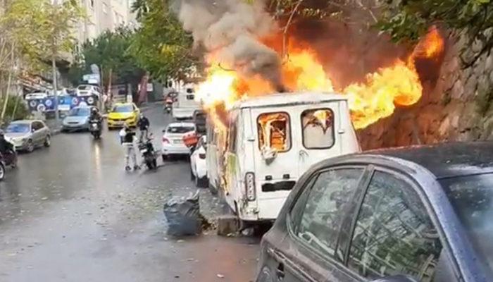 İstanbul'da korku dolu anlar! Minibüsler alev topuna döndü