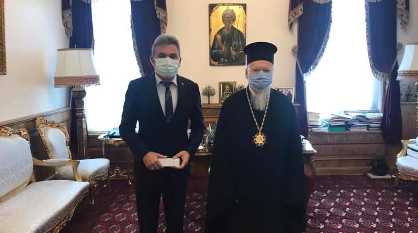 Başkan Aksoy, Rum Patriği Bartholomeos&rsquo;la g&ouml;r&uuml;şt&uuml;