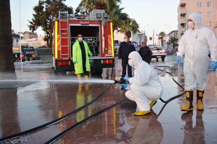 Ayvalık’ta itfaiyesinden Covid-19 temizliği G1