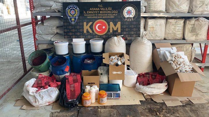 Adana’da nargile tütünü imalathanesine baskın G1