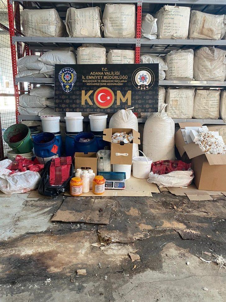 Adana’da nargile tütünü imalathanesine baskın G2