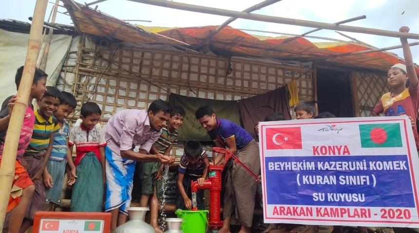 KOMEK kursiyerlerinden Arakan&rsquo;a su kuyusu