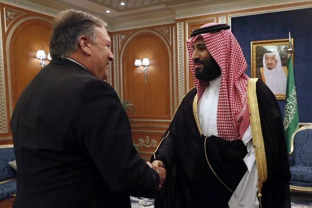 ABD Dışişleri Bakanı Mike Pompeo ve Suudi Arabistan Veliaht Prensi Muhammed bin Selman