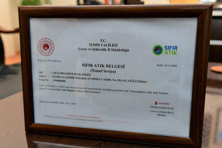 Çiğli Belediyesinde bakanlıktan ’Sıfır Atık Belgesi’ G2