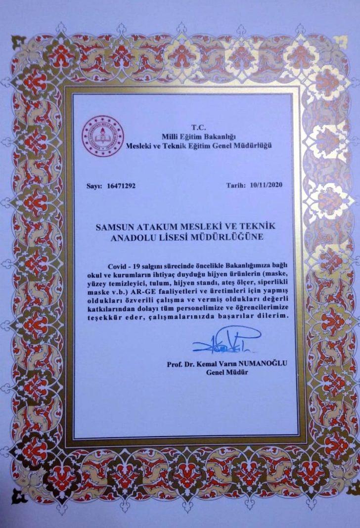 Fabrika gibi okula bakanlıktan teşekkür G5