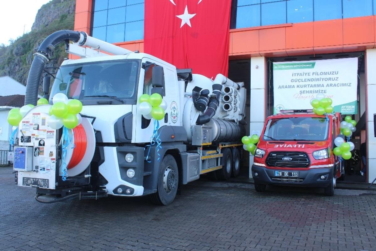 Giresun Belediyesi 2 yeni aracı b&uuml;nyesine kattı