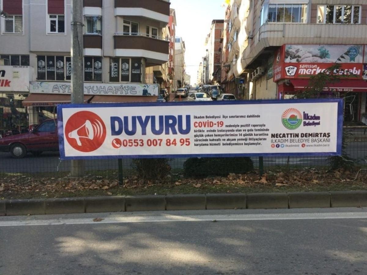 İlkadım Belediyesi&rsquo;nden korona hastalarına yaşam desteği