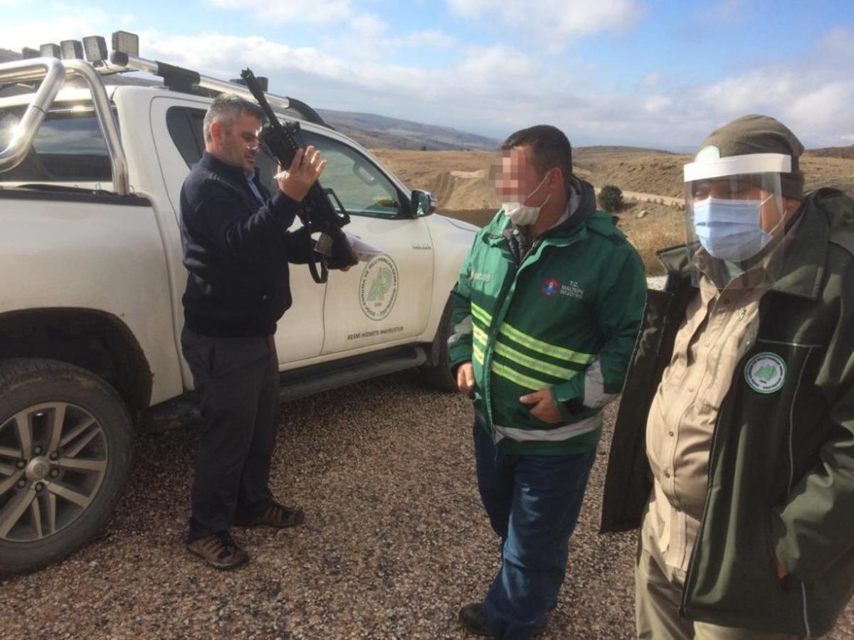 Belgesiz avlanan avcıya ceza