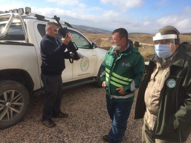 Belgesiz avlanan avcıya ceza G1