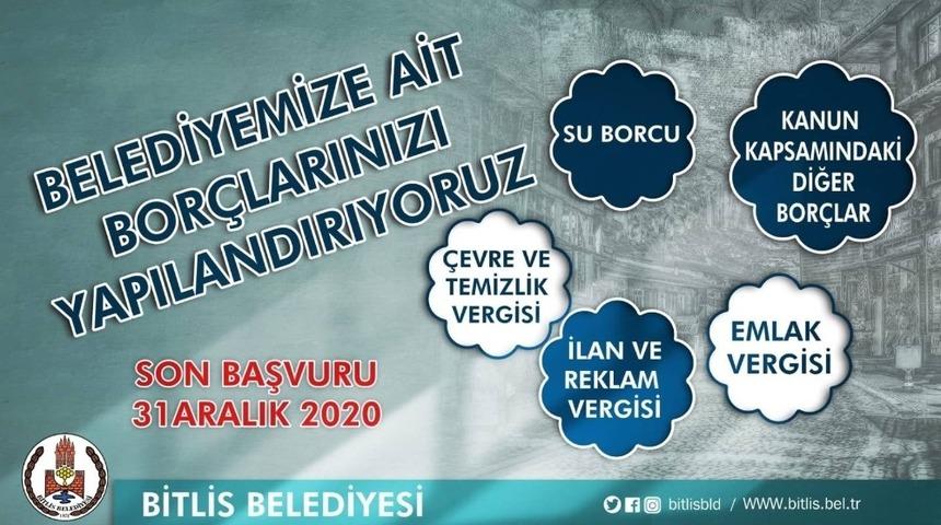 Bitlis Belediyesinde vergi afları i&ccedil;in m&uuml;racaatlar başladı