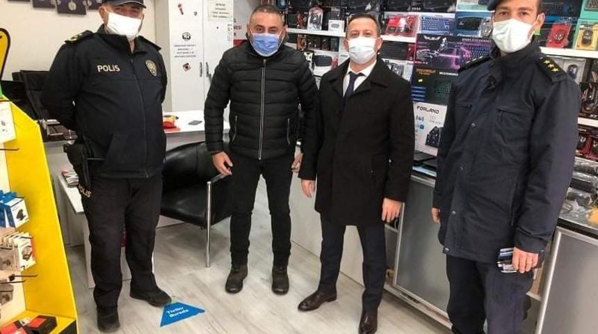 Kaymakam G&ouml;rm&uuml;ş&rsquo;ten korona vir&uuml;s denetimi