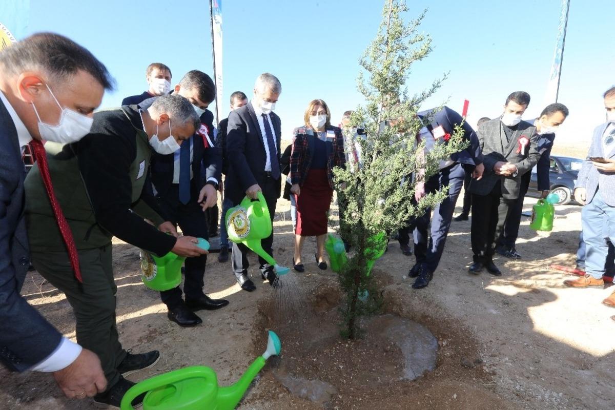 30 bin &ouml;ğretmen i&ccedil;in 30 bin fidanı toprakla buluşturdu