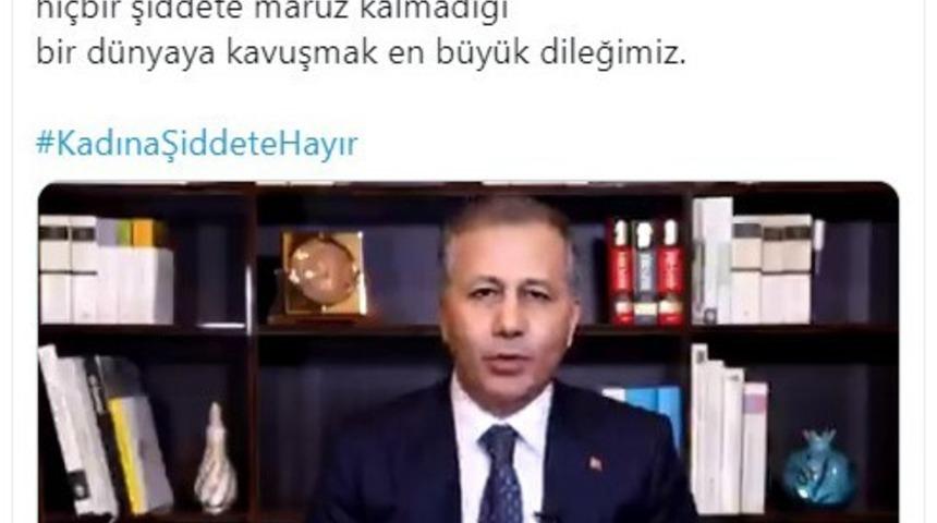 Vali Yerlikaya&rsquo;dan Kadına Y&ouml;nelik Şiddetle M&uuml;cadele G&uuml;n&uuml; mesajı