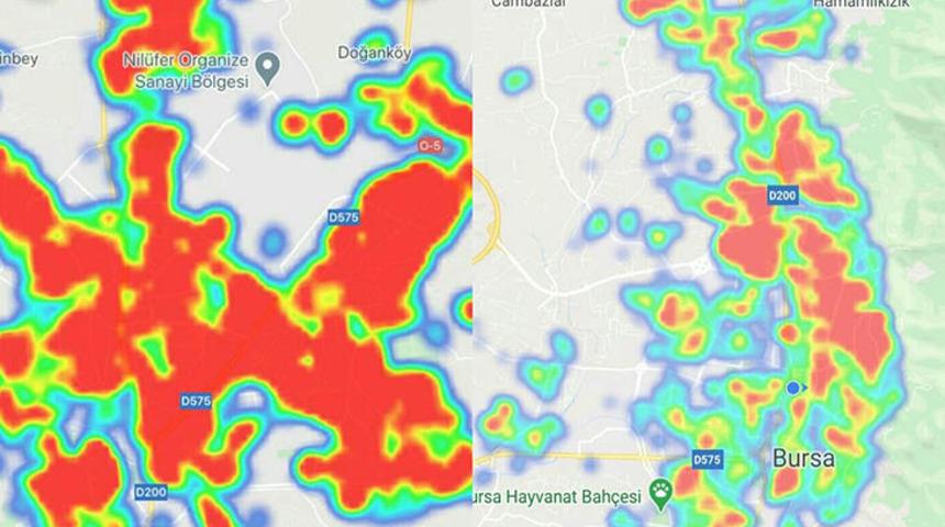  Bursa'da koronavirüs kabusu! Risk haritası, 3 ayda kırmızıya döndü