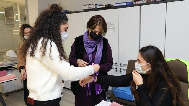 İlkadım ’mor kurdele’ ile farkındalık oluşturdu