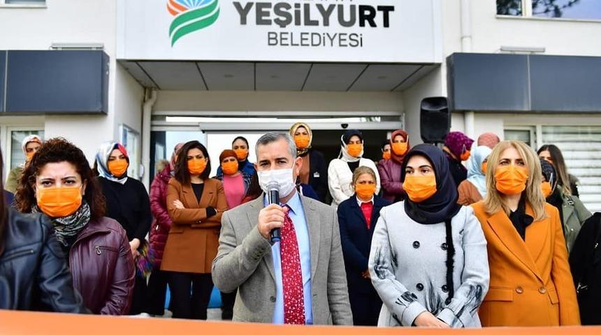 Yeşilyurt&rsquo;ta kadına şiddete karşı uluslararası m&uuml;cadele