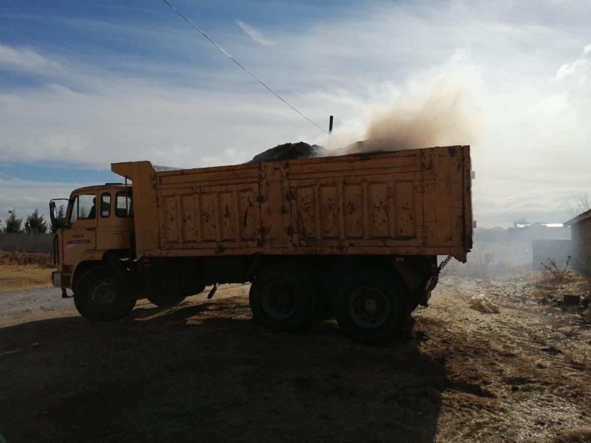 Kulu&rsquo;da samanlık yangını
