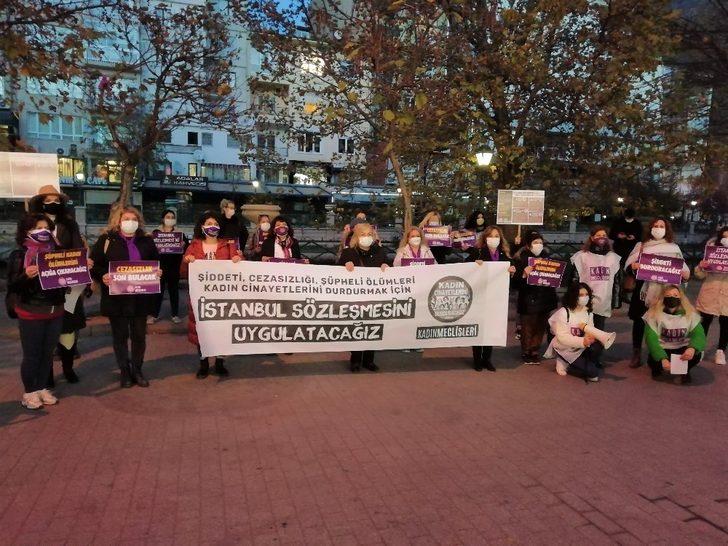 Korona tehdidine rağmen kadına şiddete tepki gösterdiler G5