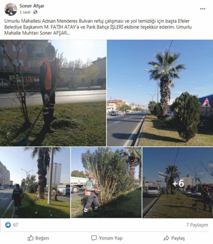 Umurlu’da yeşil alan temizlik çalışmaları devam ediyor G2