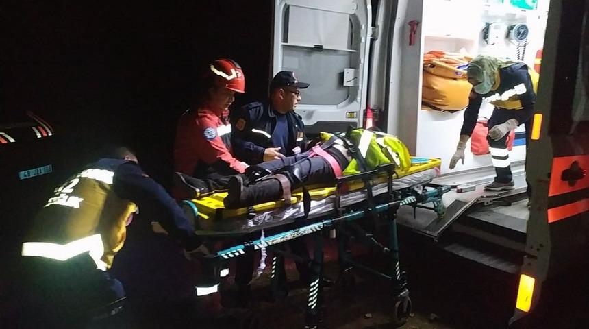 Alkolü fazla kaçırınca uçuruma yuvarlandı