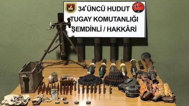 MSB: Irak kuzeyinde PKK’ya ait sığınak ve mağaralarda çok sayıda mühimmat ele geçirildi