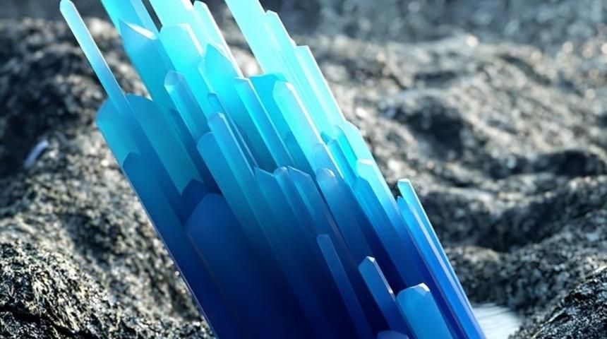 Şeker G&ouml;r&uuml;n&uuml;ml&uuml; Kayalar ve Bitkilerle Dolu Yaratık Gezegen