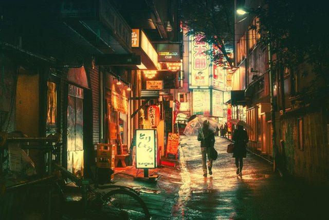 Tokyo Caddelerinin Büyüleyici Gece Fotoğrafları 5