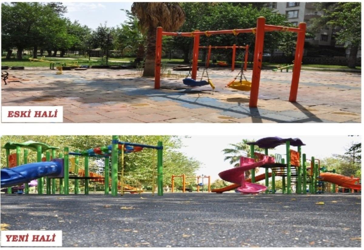 Cizre Belediyesi, park yenileme &ccedil;alışmalarına devam ediyor