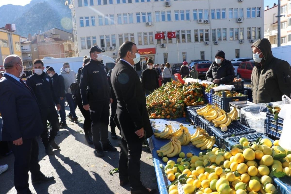 Eğirdir&rsquo;de pazar esnafına denetim