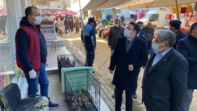 Kaymakam Göktaş’tan korona virüs denetimi